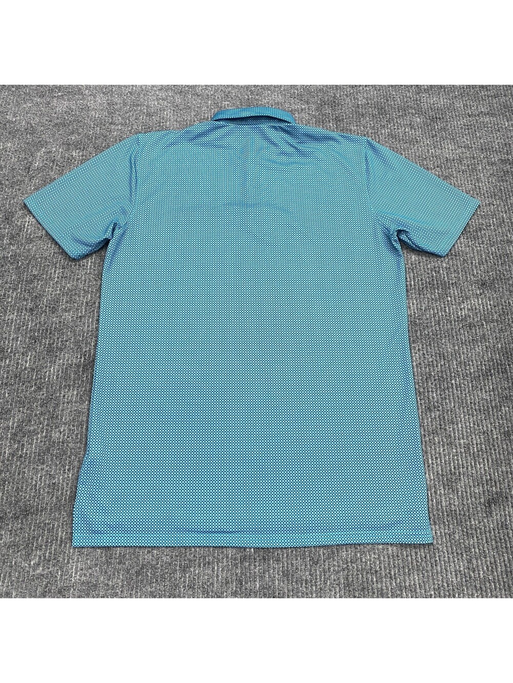 Holderness & Bourne Polo Shirt Mens M Tailored Blue Geometric Performance Golf - Picture 3 of 9
